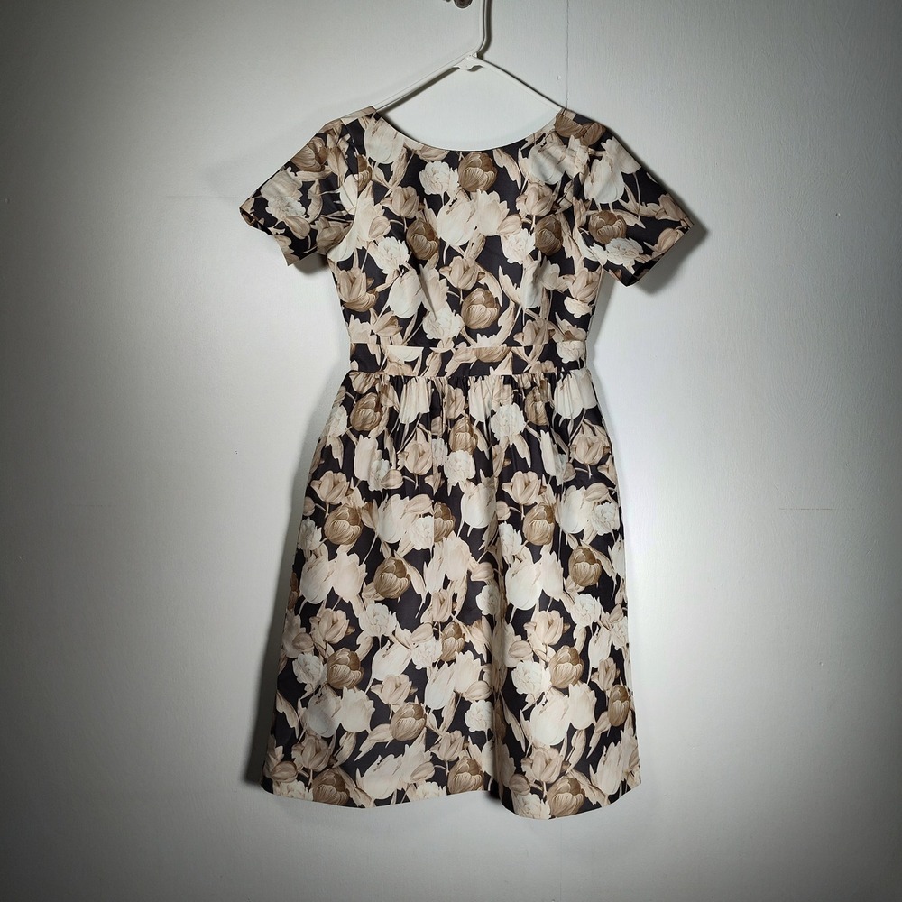 J.Crew Collection Luela Antique Tulip Floral Fit & Flare Silk Blend Dress Size 4